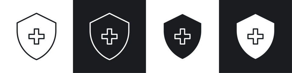 Obraz premium Immune guard icons graphic vectors