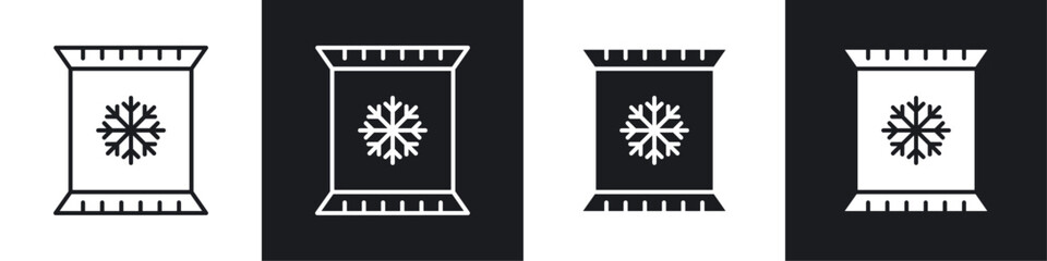 Frozen food icons graphic vectors