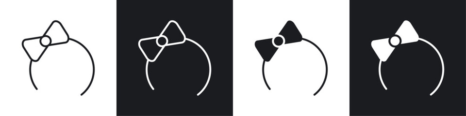 Headband icons graphic vectors