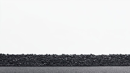 Dark Gravel Border on Road.