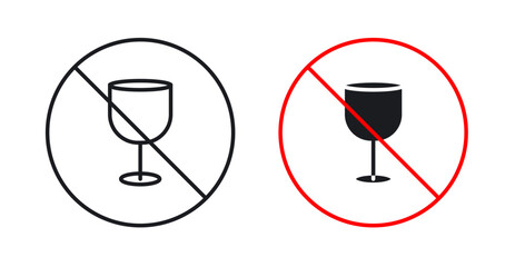 No wine sign graphic vectors