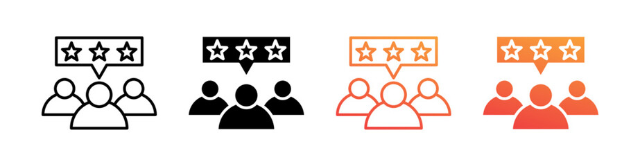 Consumer Multiple Style Icon Set Vector 