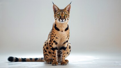 Portrait of a savannah cat