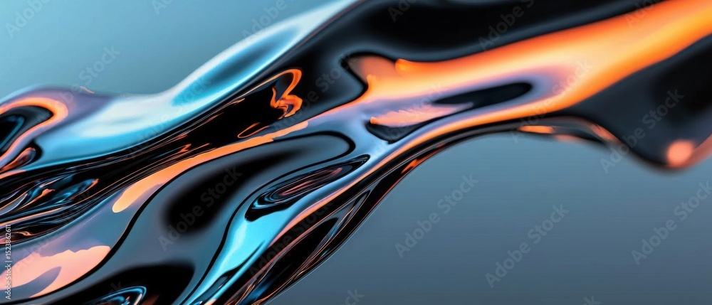 Poster abstract digital art piece that appears to be a close-up of a wave or liquid. the wave is made up of