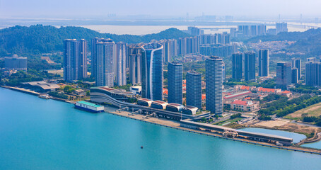 Fototapeta premium Urban Environment of Nansha International Cruise Home Port, Guangzhou, China