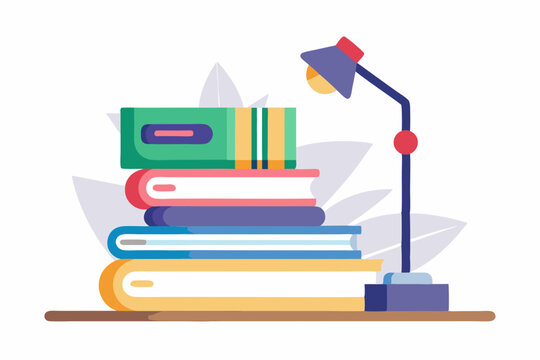 stack of bookmarked books