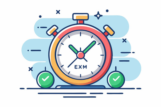 exam time wall clock alert