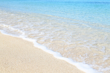 波打ち際のきれいな波