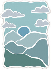 Whimsical Cartoon Landscape Embroidery