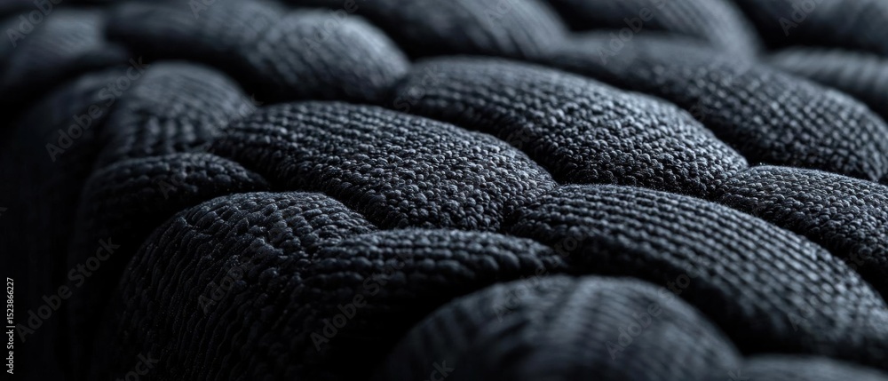 Poster close-up of a textured surface with a dark grey color. the surface appears to be made up of a series