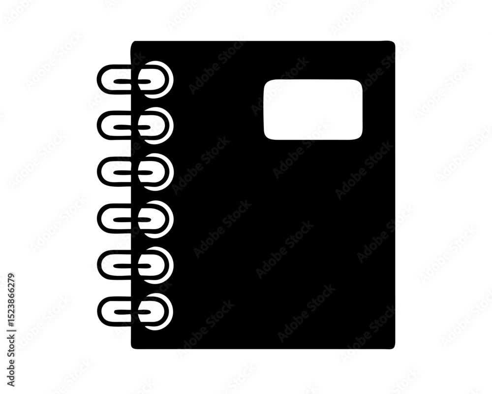 Poster notebook isolated on white background