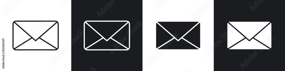 Aufkleber email icons vector graphics for web designs