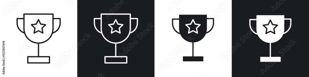 Poster trophy icons vector graphics for web designs