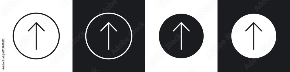 Poster upload arrow icons vector graphics for web designs