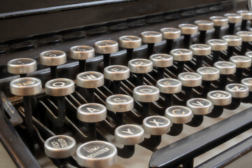 Clavier de machine à écrire ancienne