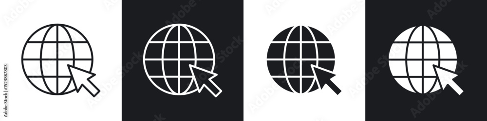 Poster website icons vector graphics for web designs
