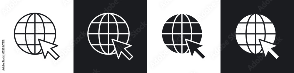 Poster web icons vector graphics for web designs