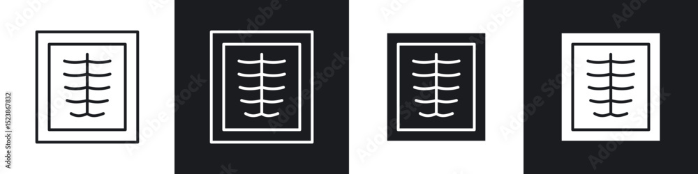 Poster x-ray scan icons vector graphics for web designs