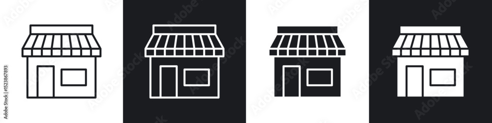 Poster store icons vector graphics for web designs