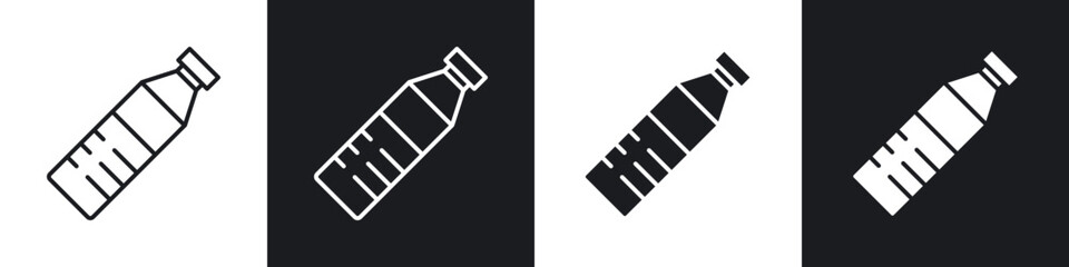 Water bottle icons vector graphics for web designs