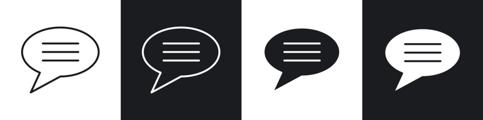 Speech bubble icons vector graphics for web designs