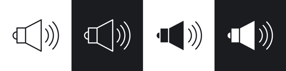Speaker icons vector graphics for web designs