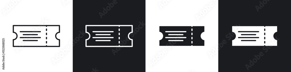 Aufkleber ticket icons vector graphics for web designs