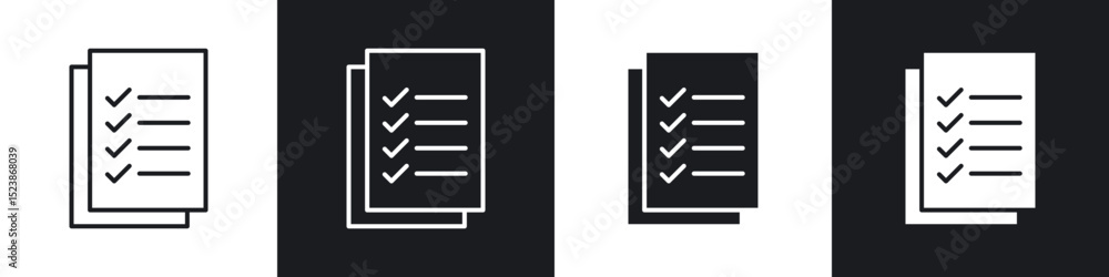 Poster todo list icons vector graphics for web designs