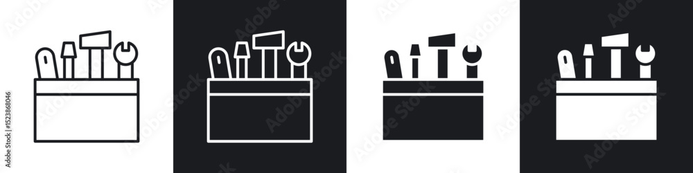 Poster toolbox icons vector graphics for web designs