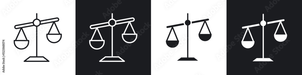 Poster scales icons vector graphics for web designs