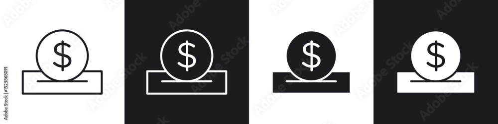 Poster savings icons vector graphics for web designs
