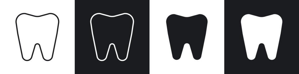 Tooth icons vector graphics for web designs