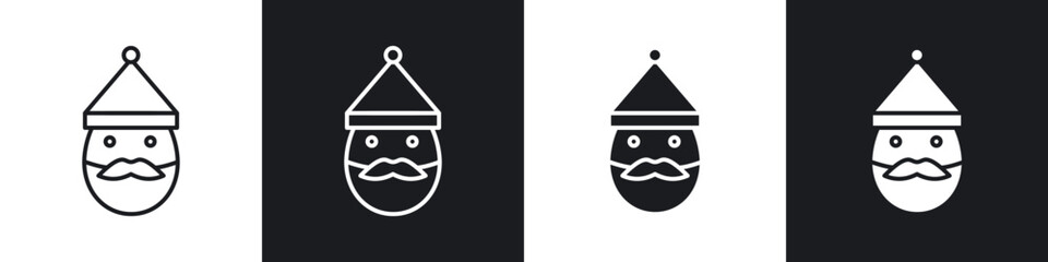 Santa Claus icons vector graphics for web designs