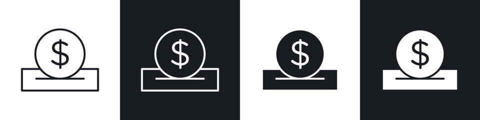 Savings icons vector graphics for web designs