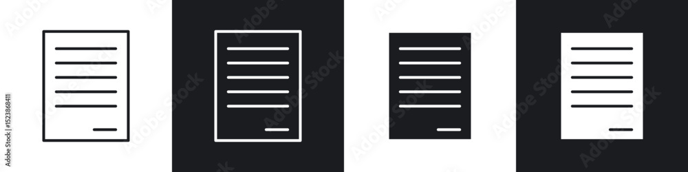 Poster registration form icons vector graphics for web designs