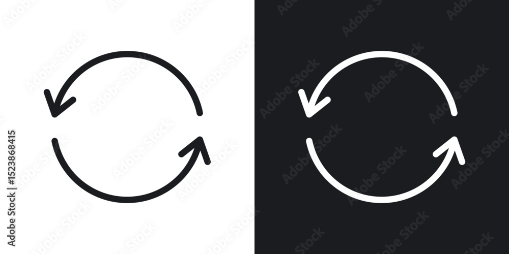 Poster repeat icons vector graphics for web designs
