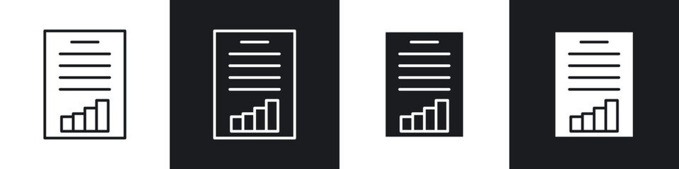 Report icons vector graphics for web designs