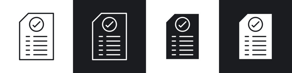 Result icons vector graphics for web designs