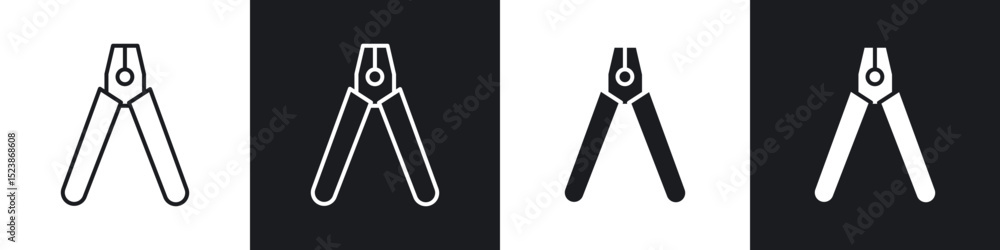 Poster pliers icons vector graphics for web designs