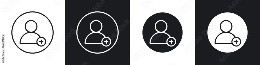 Poster new account icons vector graphics for web designs