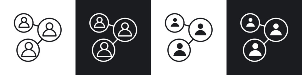 Network icons vector graphics for web designs