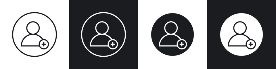 New account icons vector graphics for web designs