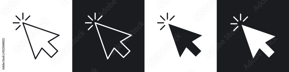 Poster mouse icons vector graphics for web designs