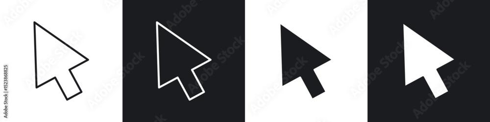 Poster mouse pointer icons vector graphics for web designs