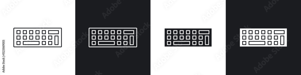 Poster keyboard icons vector graphics for web designs