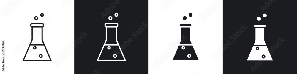 Poster lab flask icons vector graphics for web designs
