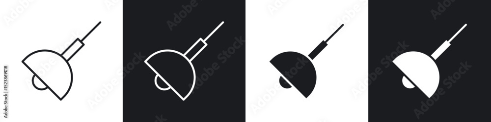 Poster lamp icons vector graphics for web designs
