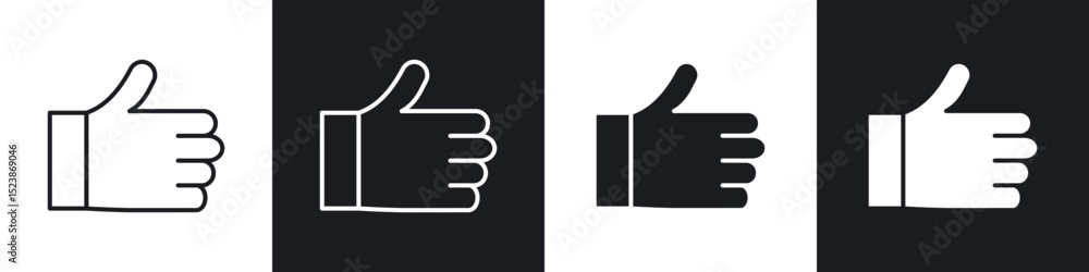 Poster like icons vector graphics for web designs