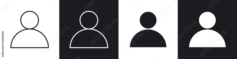 Poster login icons vector graphics for web designs