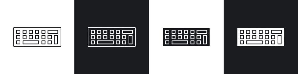 Keyboard icons vector graphics for web designs